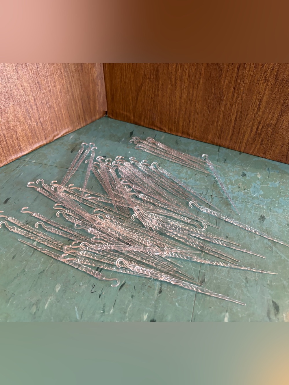 56 vintage plastic icicles Christmas ornament decor